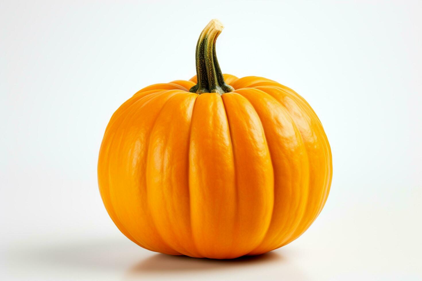 Pumpkin isolated on white background with clipping path. Top view. Ai Generated photo