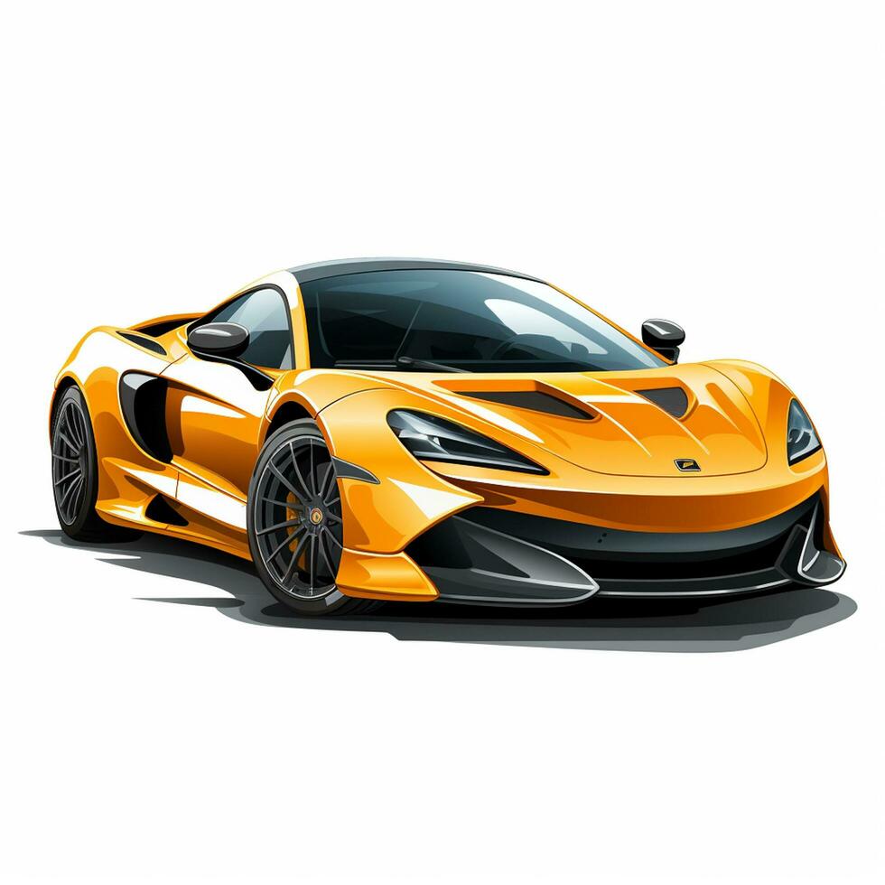 sports car on a white background. Vector illustration. Ai Generated photo