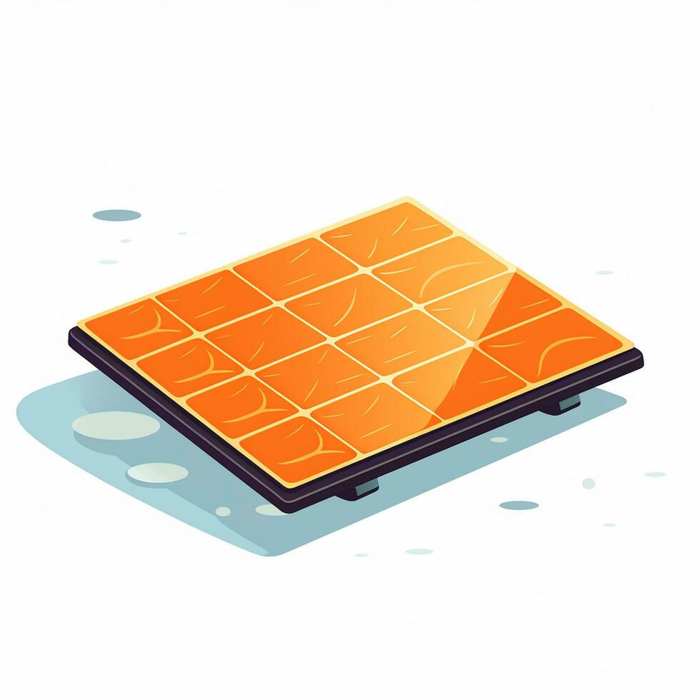 Solar panels on white background vector illustration. Alternative energy concept. Ai Generated photo