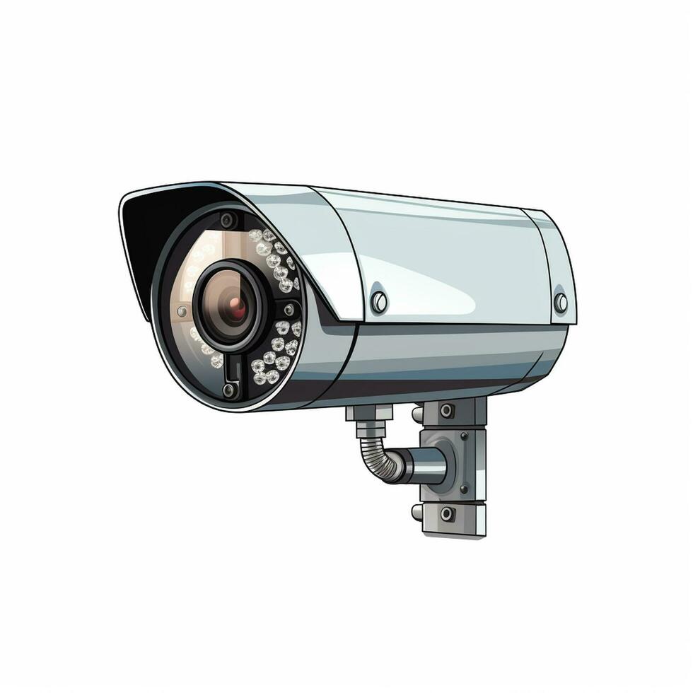 Modern CCTV camera illustration of web camera vector icon for web design Ai Generated photo