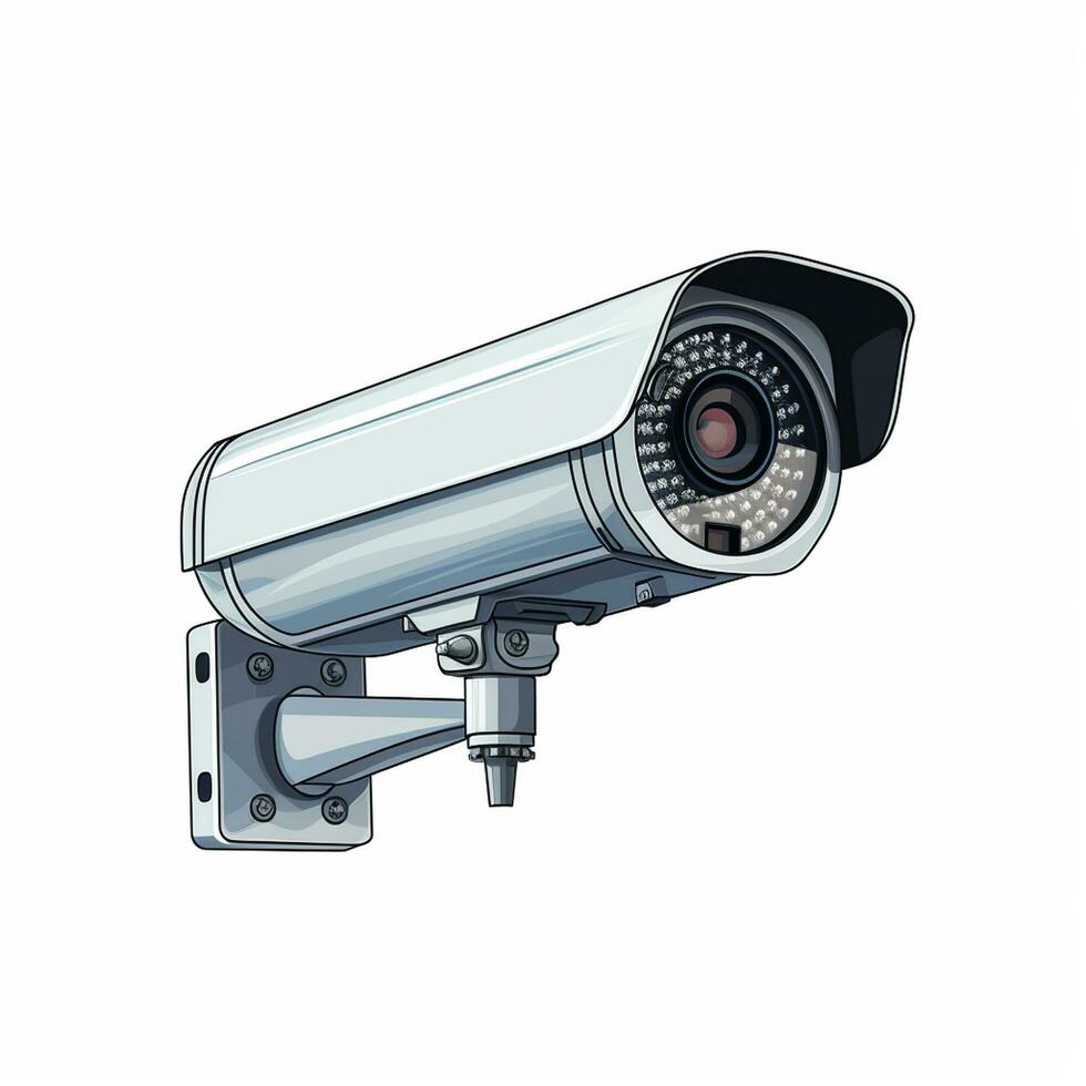 Modern CCTV camera illustration of web camera vector icon for web design Ai Generated photo