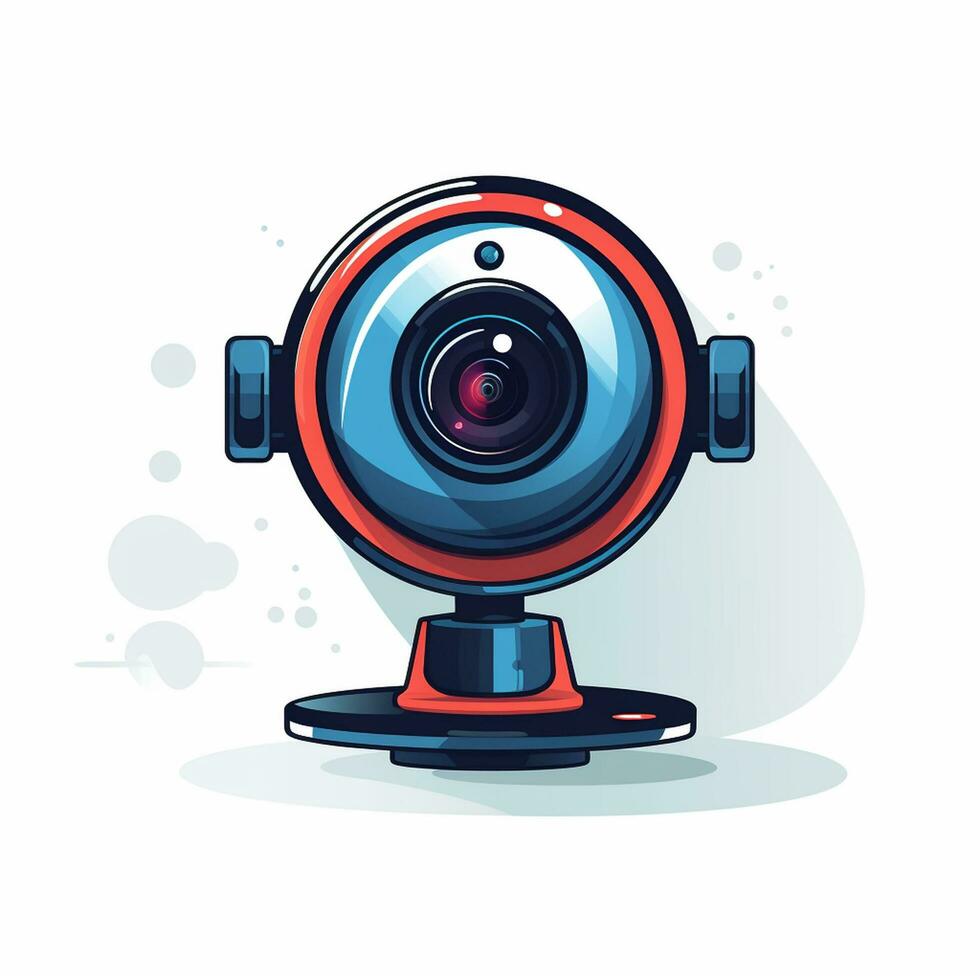 Modern CCTV camera illustration of web camera vector icon for web design Ai Generated photo