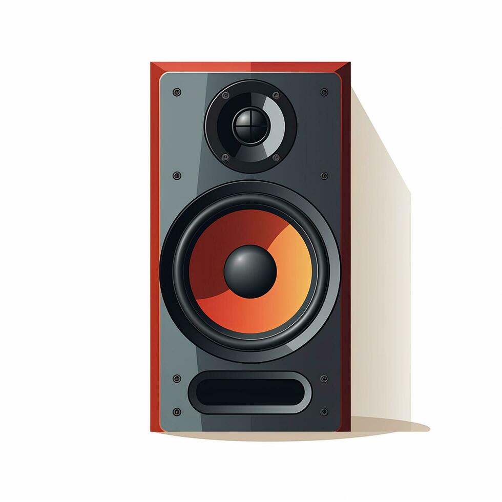 Audio speaker isolated on white background. Vector illustration. Eps 10. Ai Generated photo