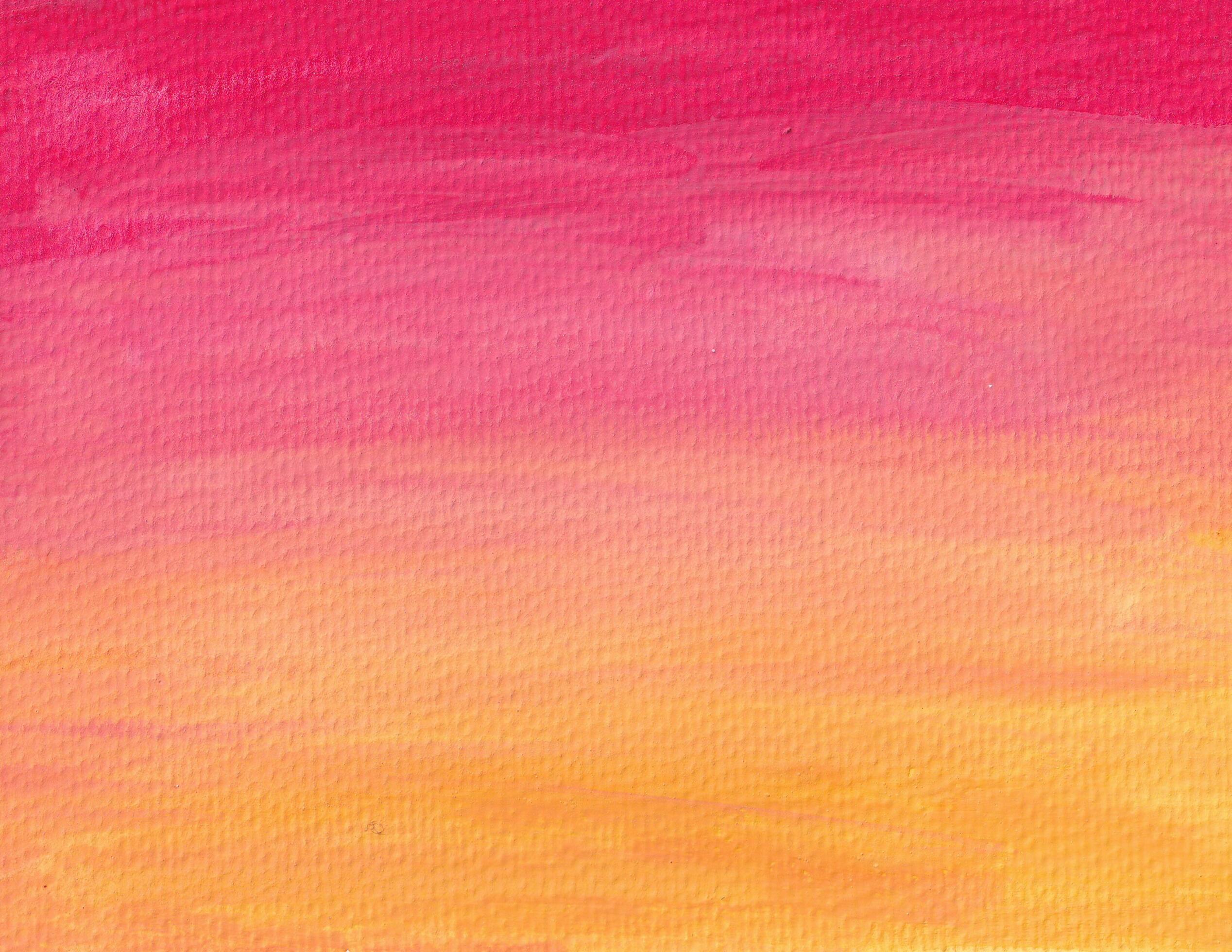 Orange and red watercolor paint gradient background. Warm aquarelle