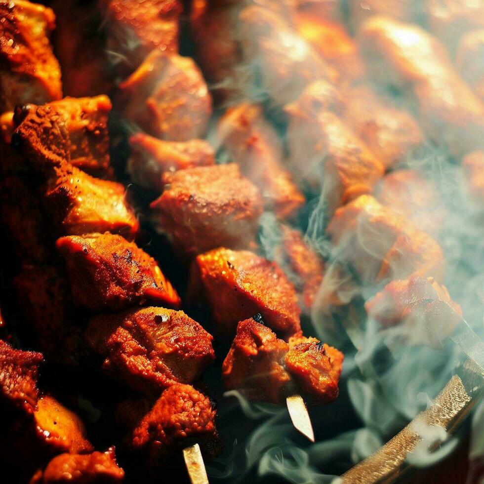 Tempting Shish Kebab by Generative AI photo
