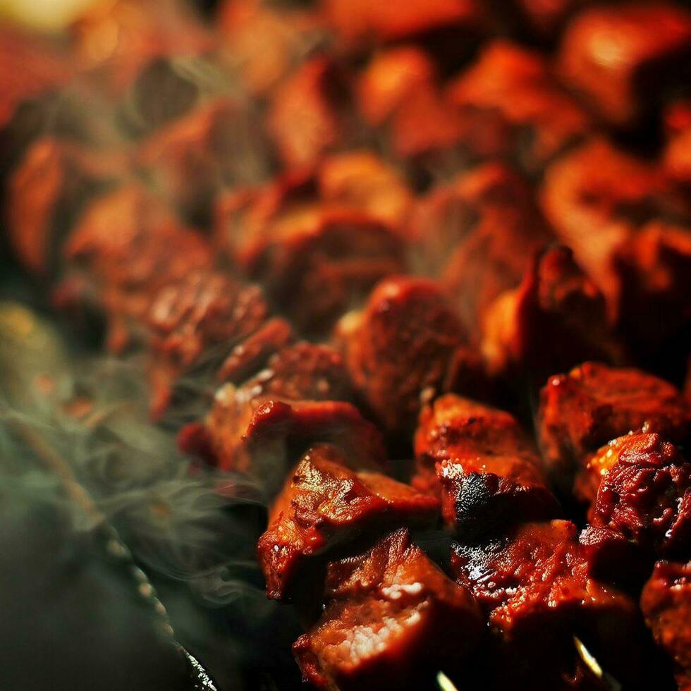 Gourmet Shish Kebab Crafted with Generative AI photo