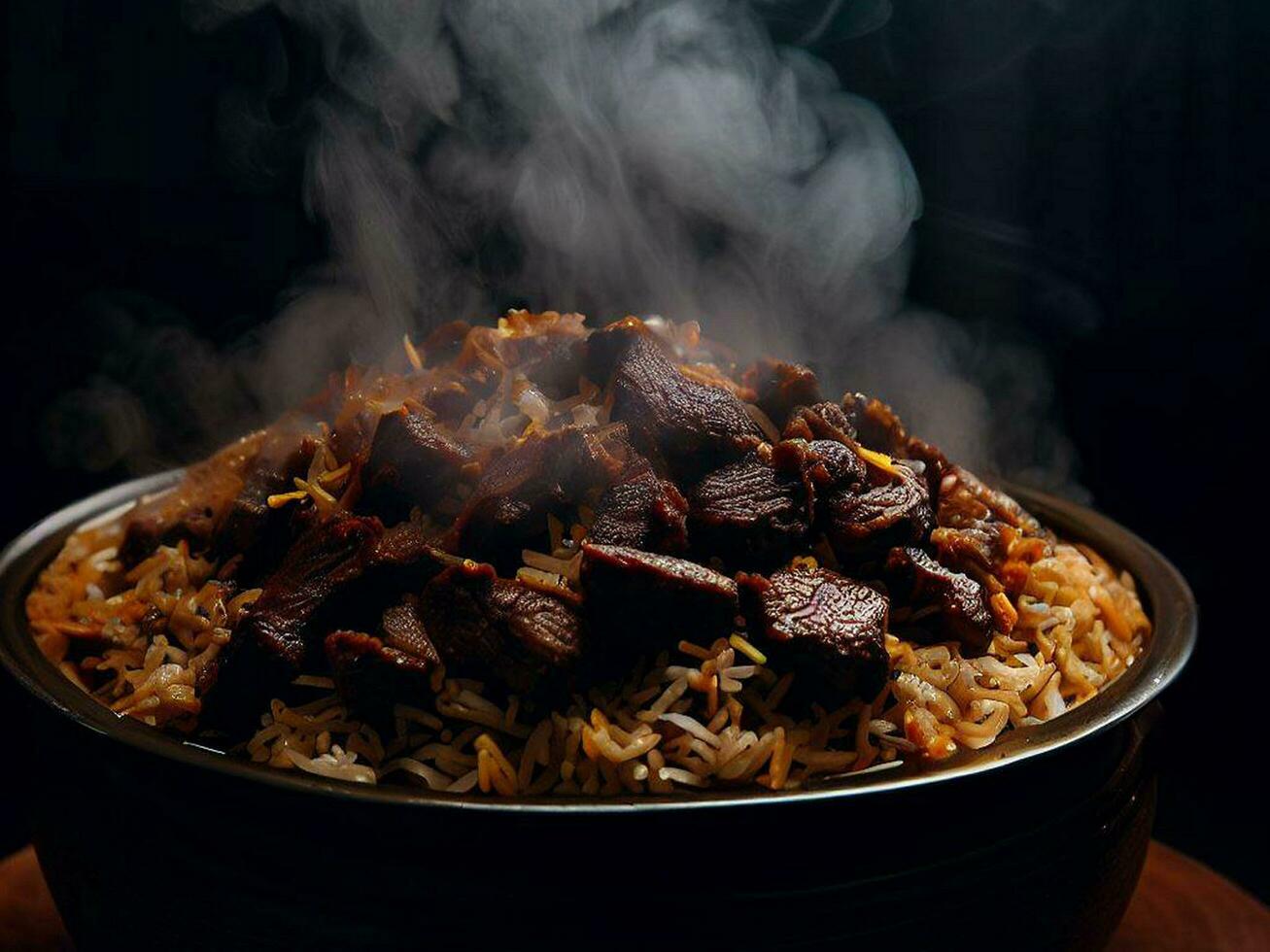 tentador basmati Biryani perfección por ai creación foto