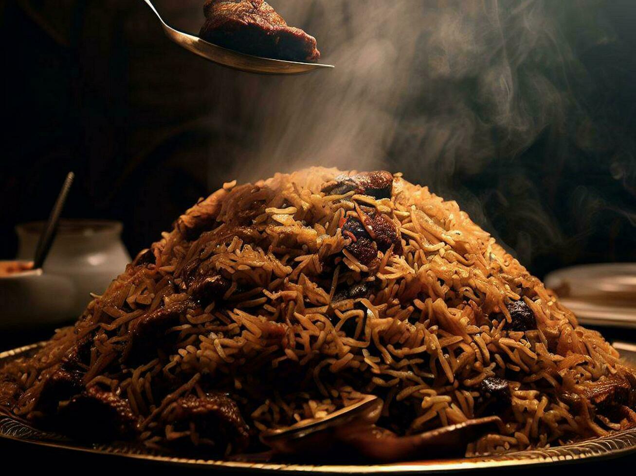 Tempting Basmati Biryani Perfection by AI Creation photo