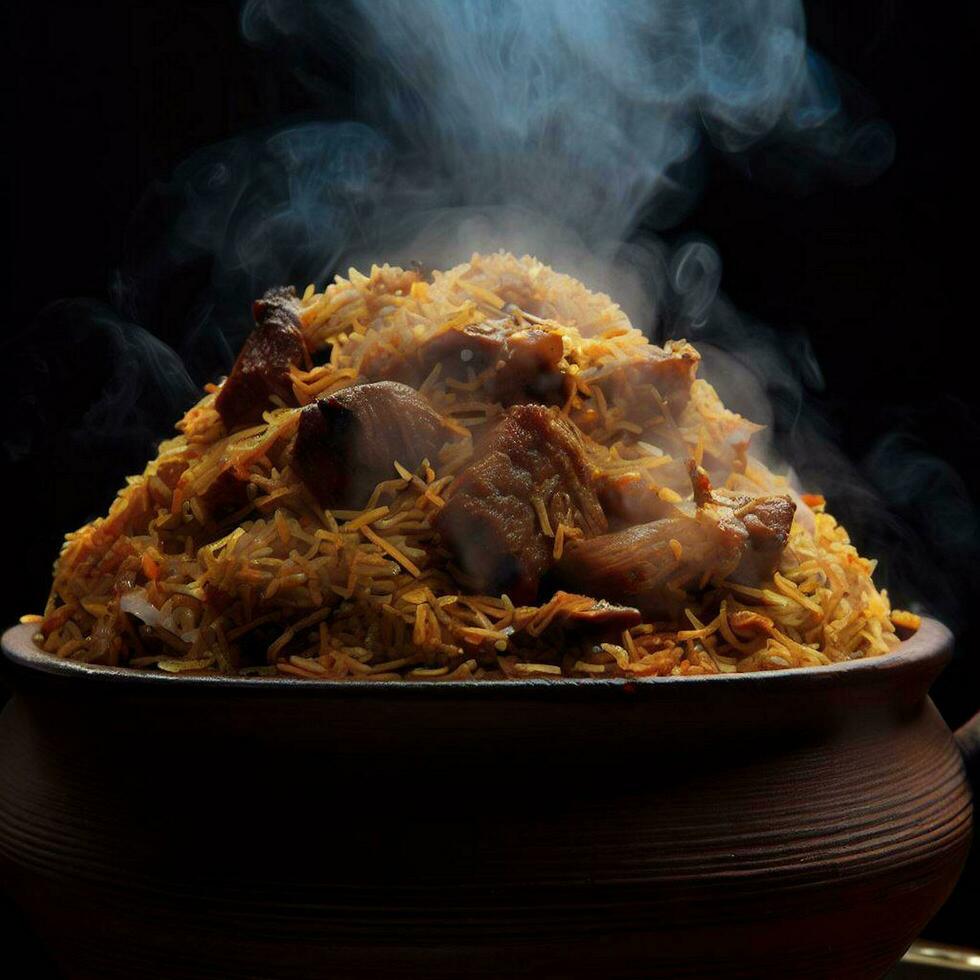 tentador basmati Biryani perfección por ai creación foto