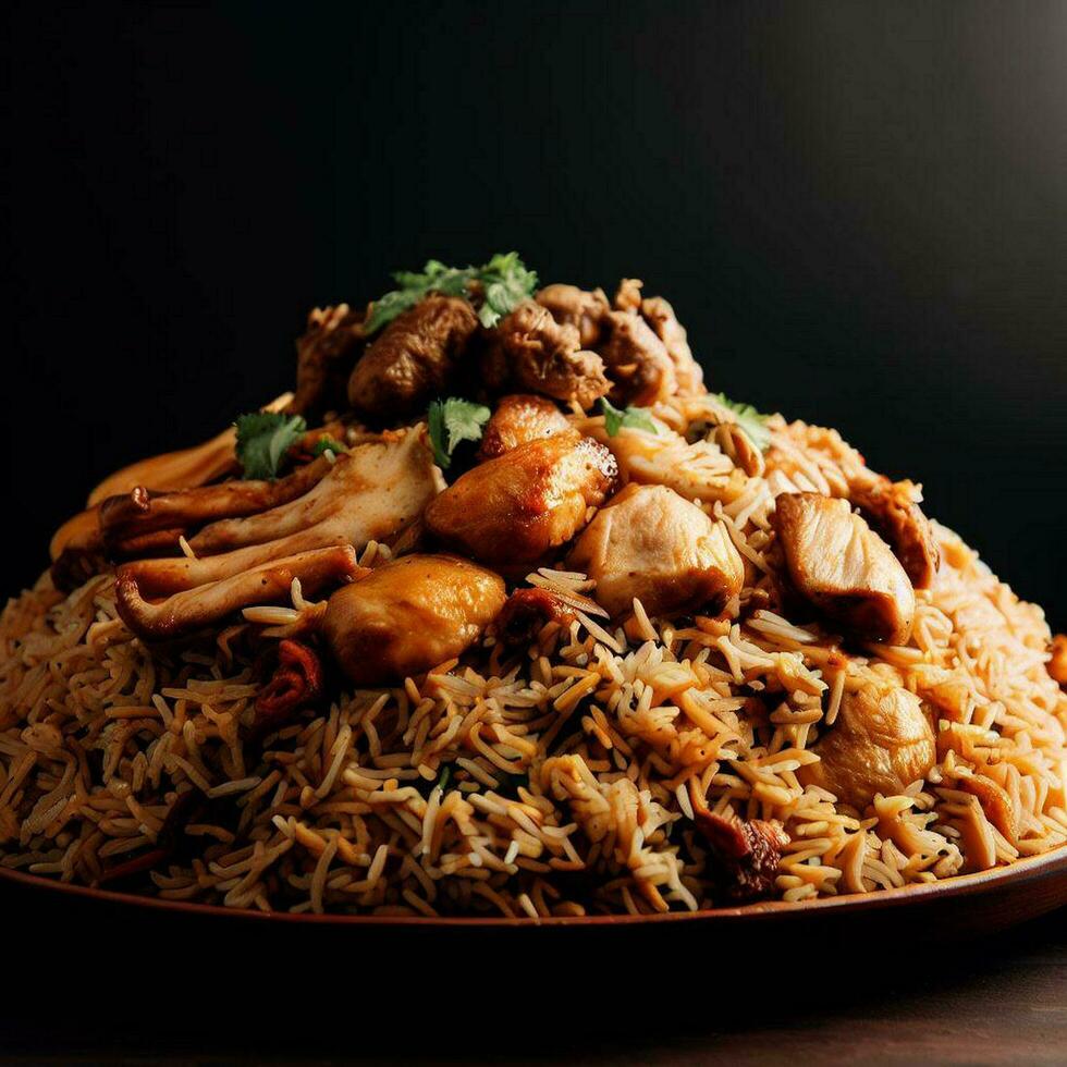 Tempting Basmati Biryani Perfection by AI Creation photo