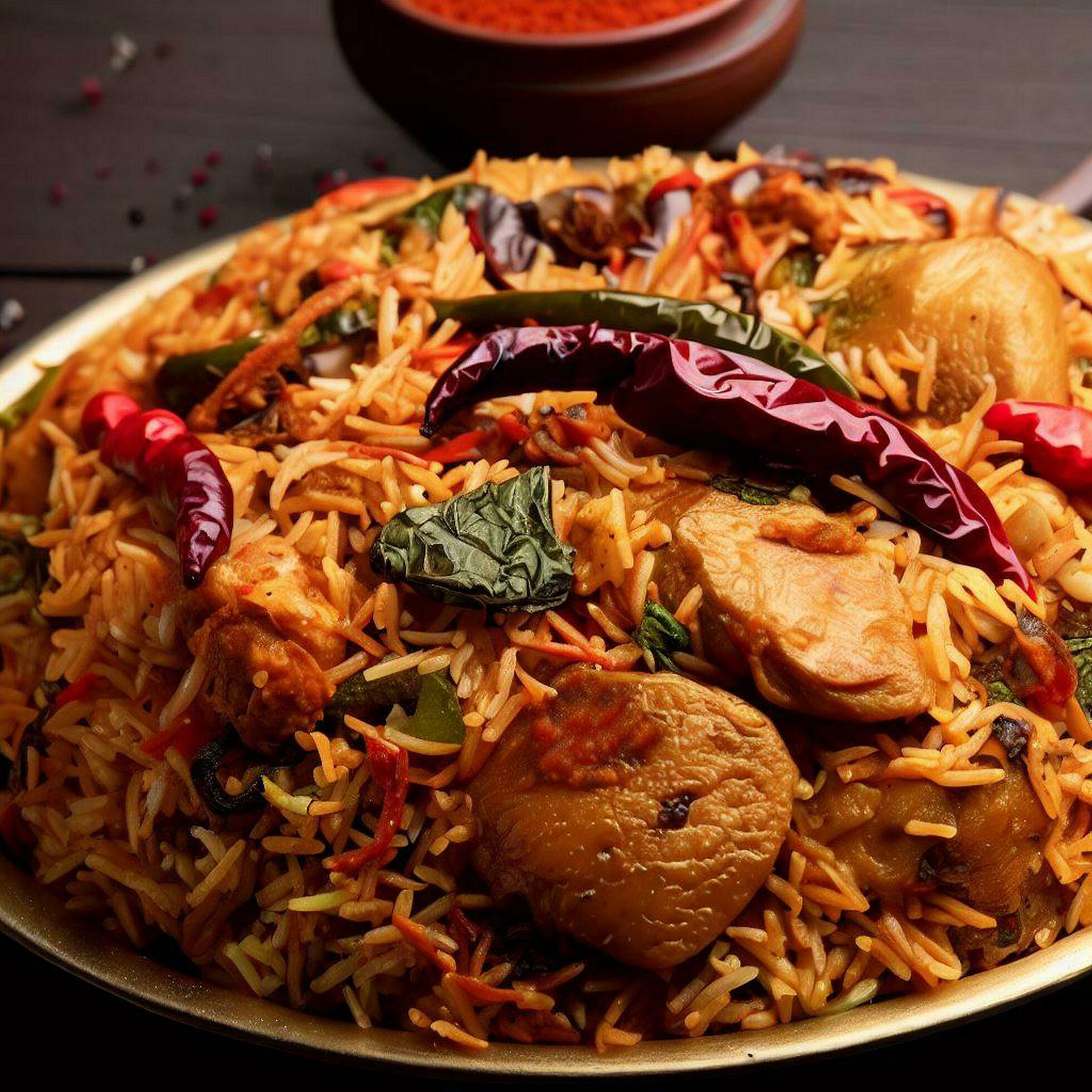 Flavorful and Tempting Basmati Biryani by Generative AI 30496764 Stock