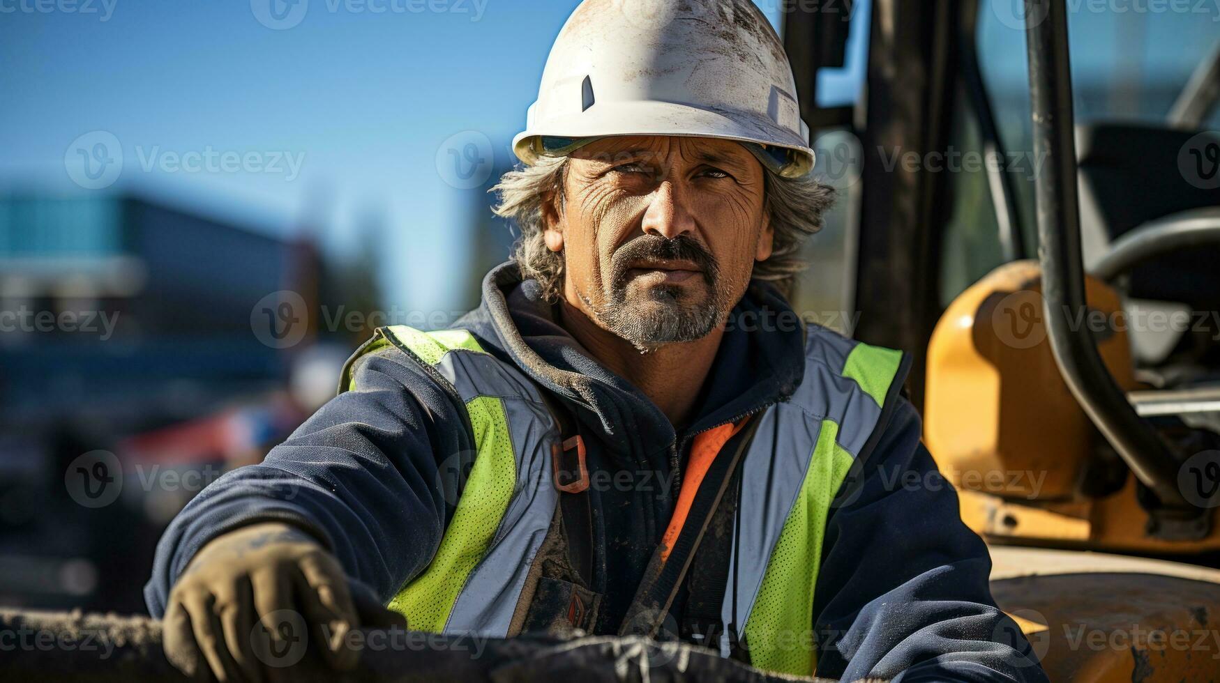 A worker in construction. Generative AI photo