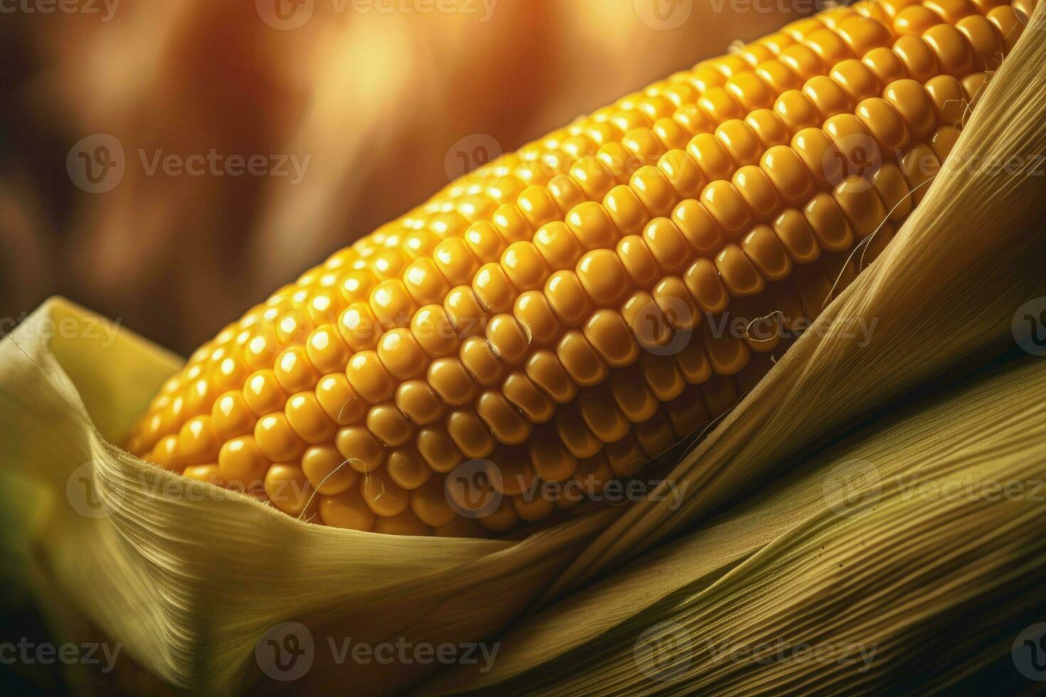 Yellow ripe corn. Generate Ai photo