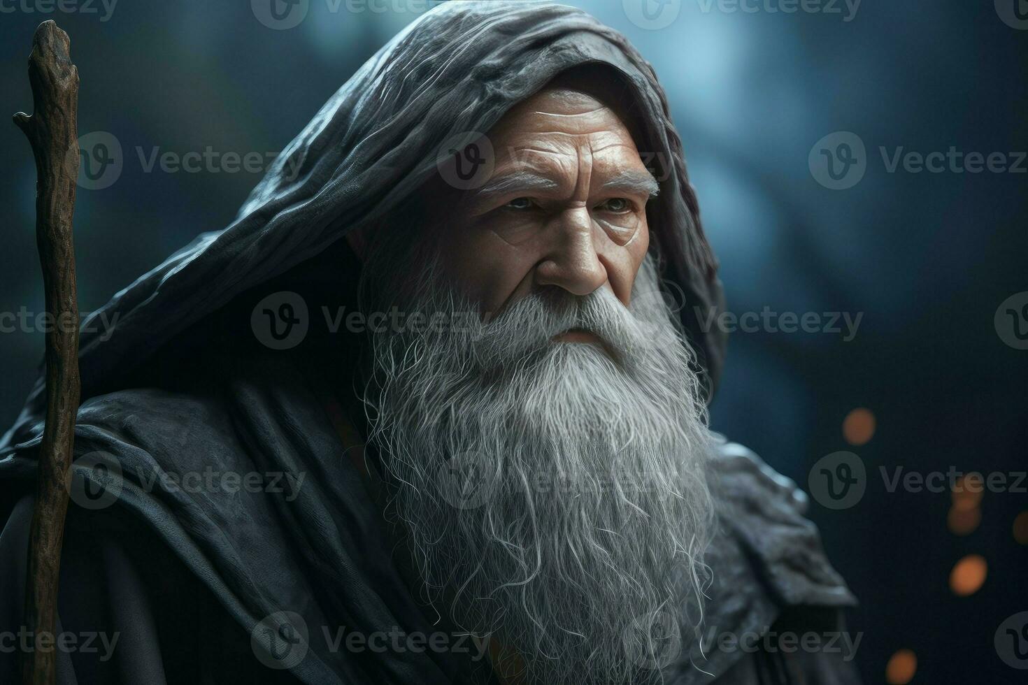 Wizard monk. Generate Ai photo