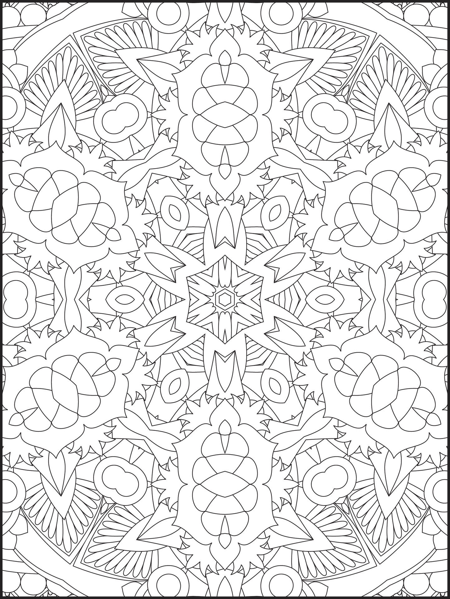 Mandala Coloring Page. Mandala Coloring Pages For Adults. Decorative