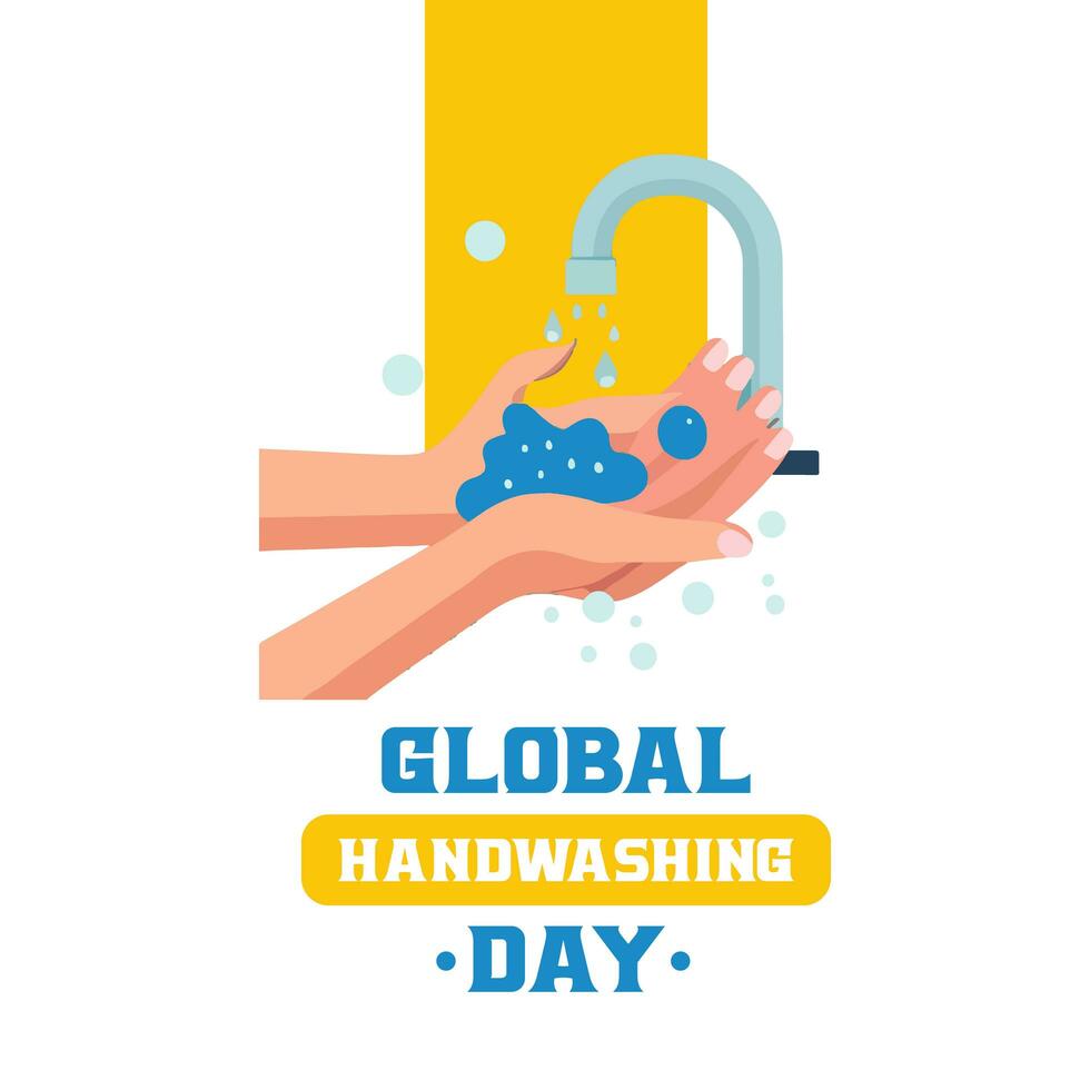 Global Hand washing Day. Sun, Oct 15, 2023 hand washing day. washing hand with soap are important. In 2008, Global Handwashing Day was celebrated for the first time. photo