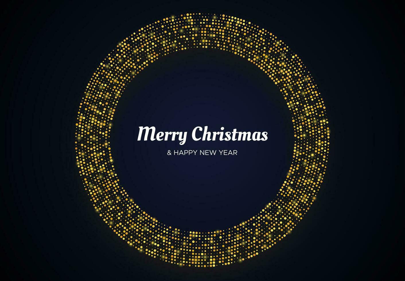 Merry Christmas of gold glitter pattern vector