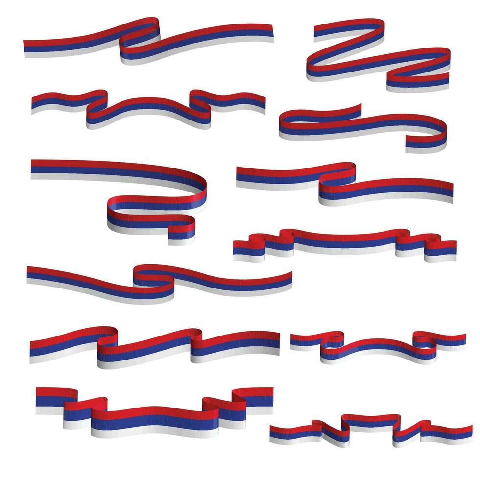 russia ribbon flag vector element