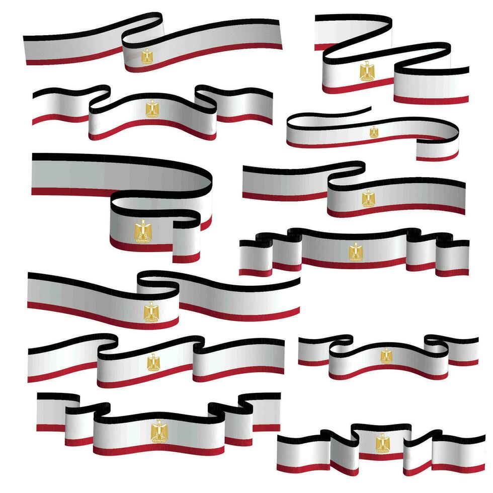 egypt ribbon flag vector element