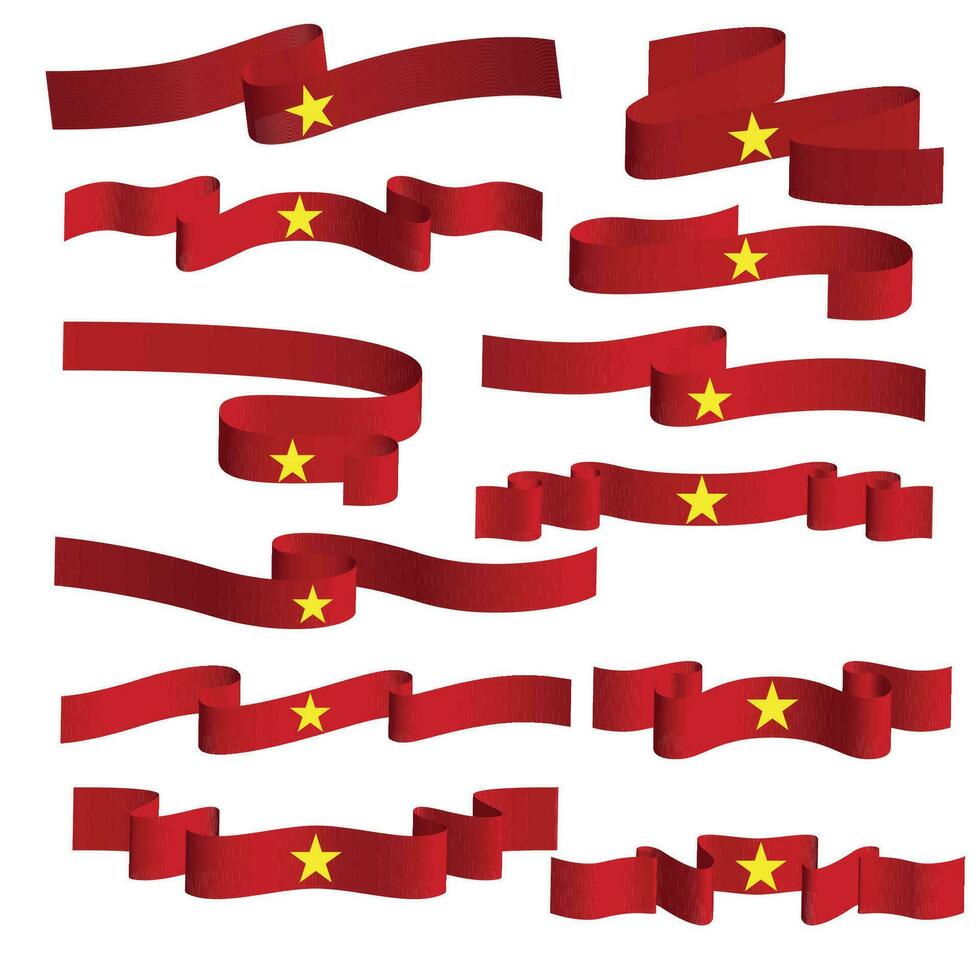 vietnam  ribbon flag vector element