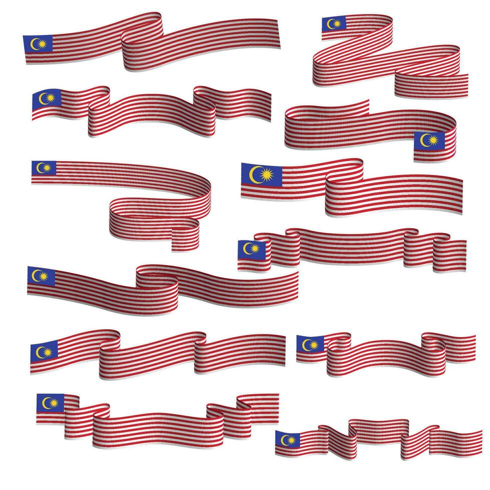 Malasia cinta bandera vector elemento