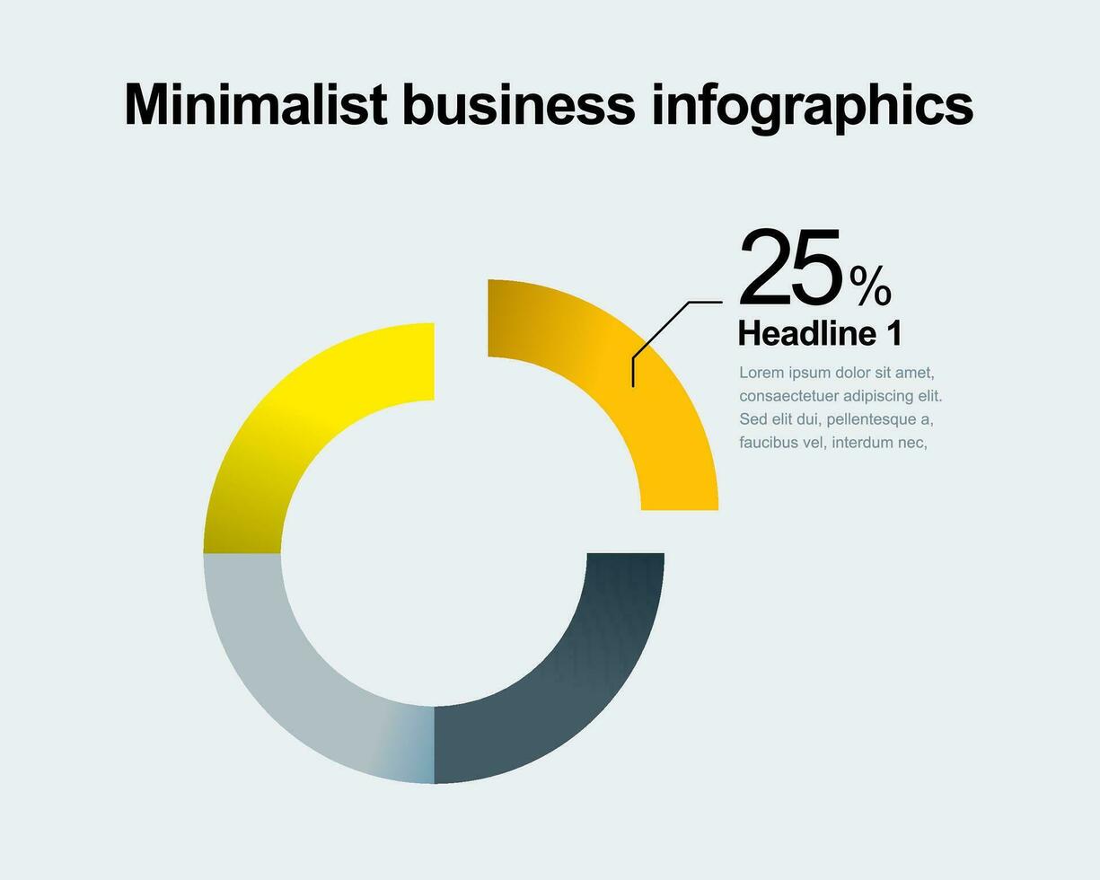 Minimalist business infographics vector