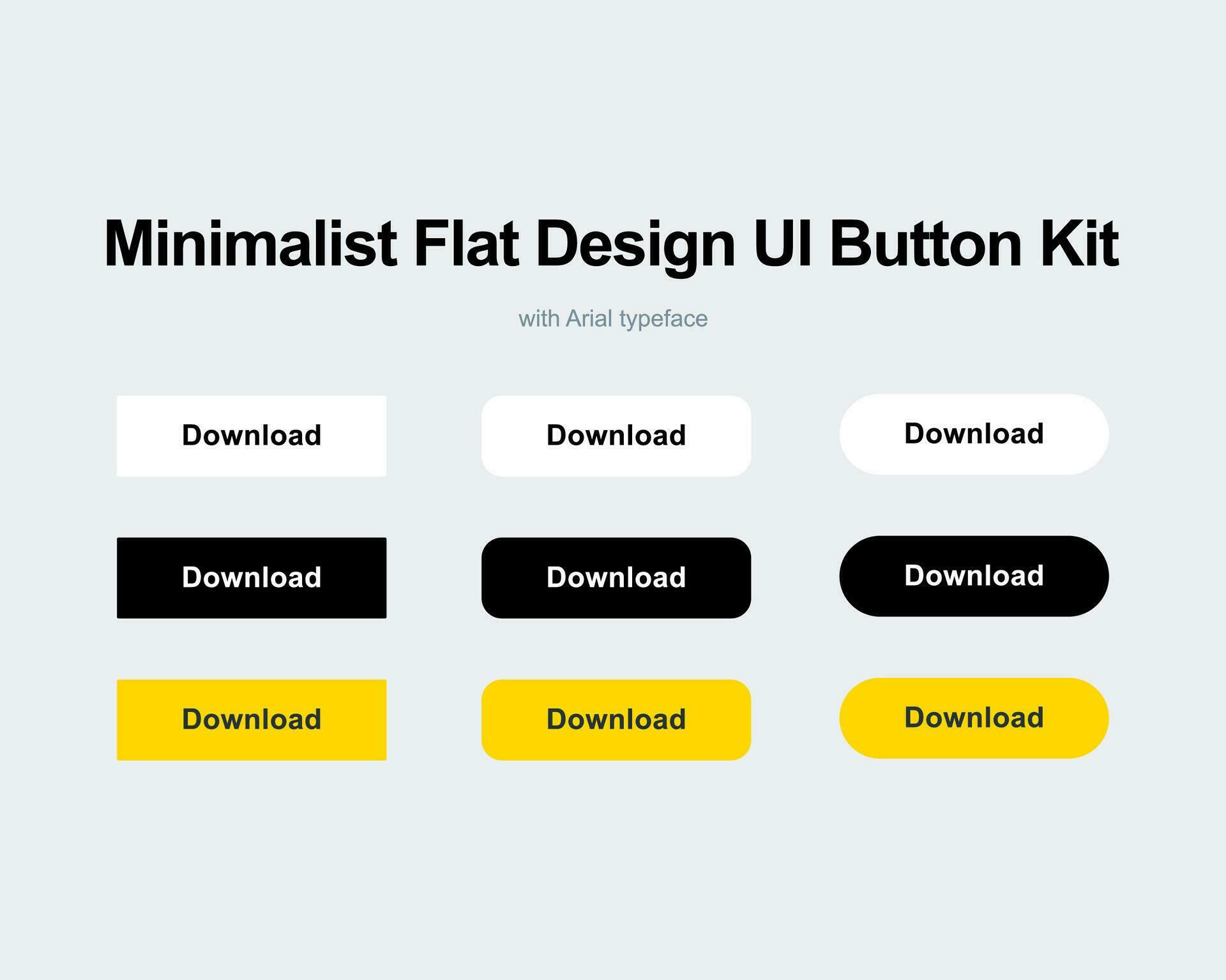 Minimalist Flat Design UI Button Kit 30504800 Vector Art at Vecteezy