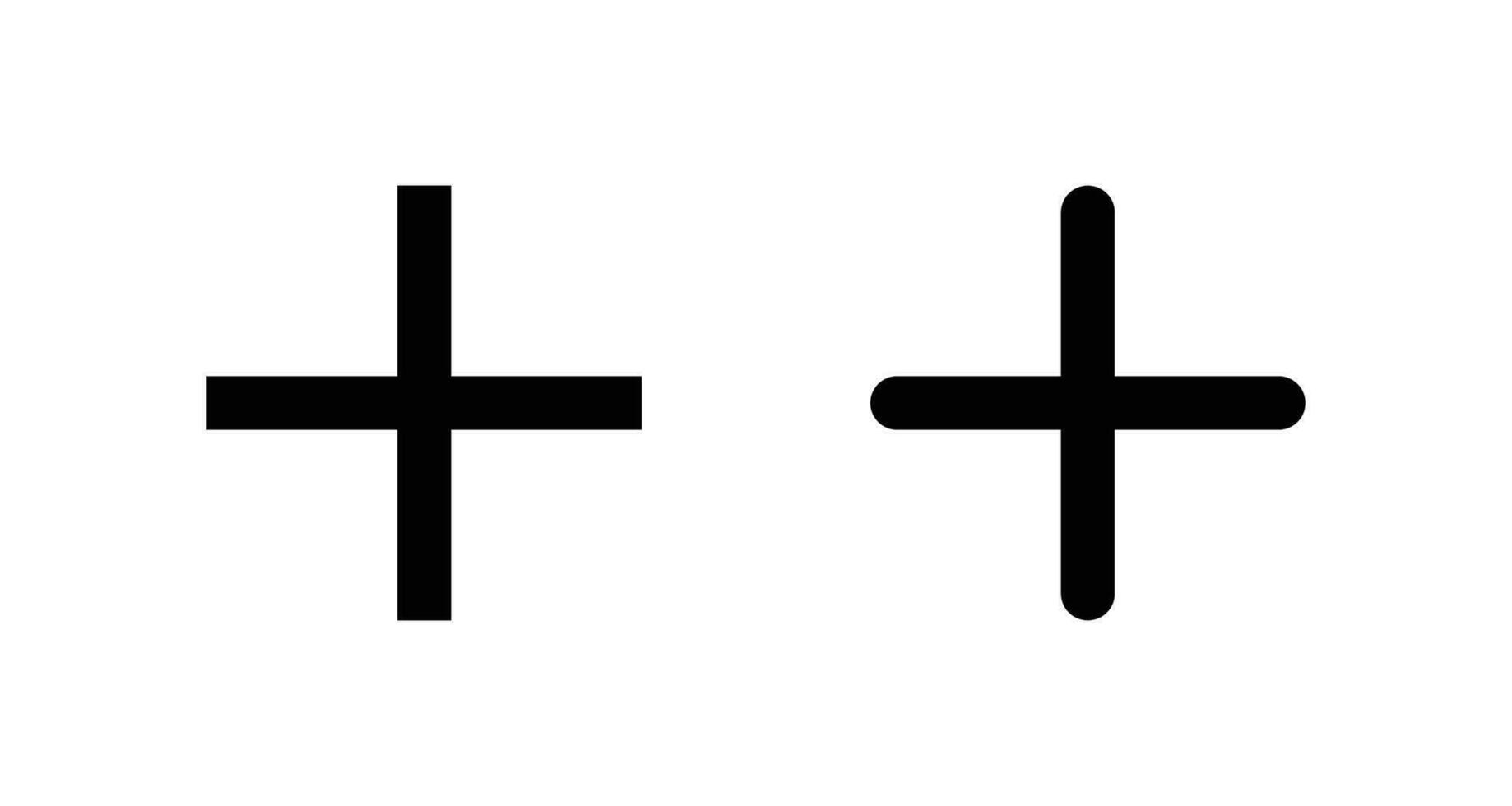 Plus Icon in Vector shaped