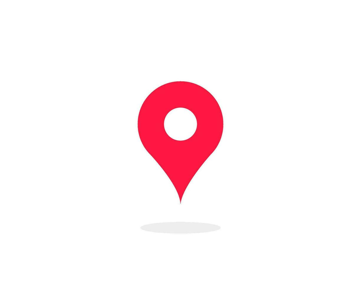 Navigation red pin for map vector
