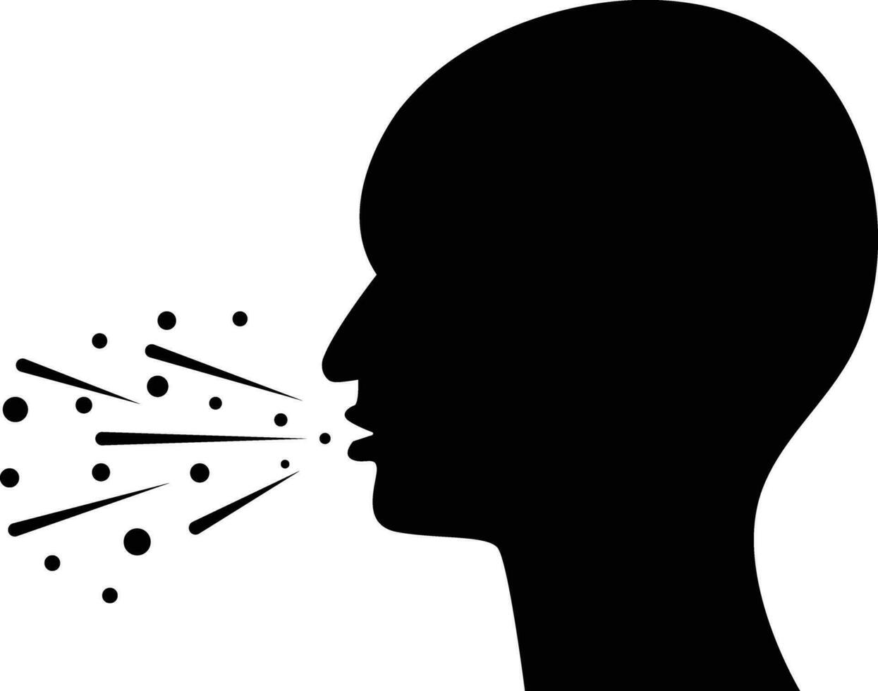 Sneezing, Coughing Character Icon Symbol vector