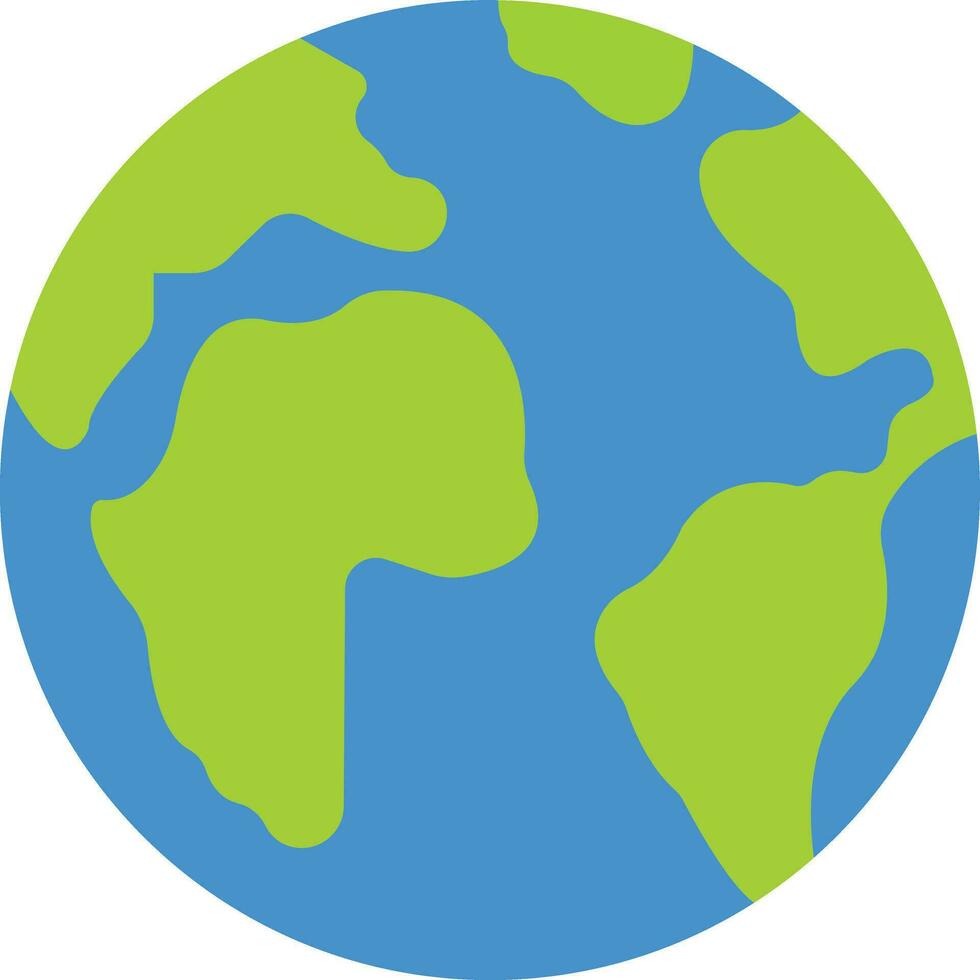 World global planet earth icon. International world map globe flat design style isolated on transparent background, blue or green color vector. For web banner, web and mobile, infographics. vector