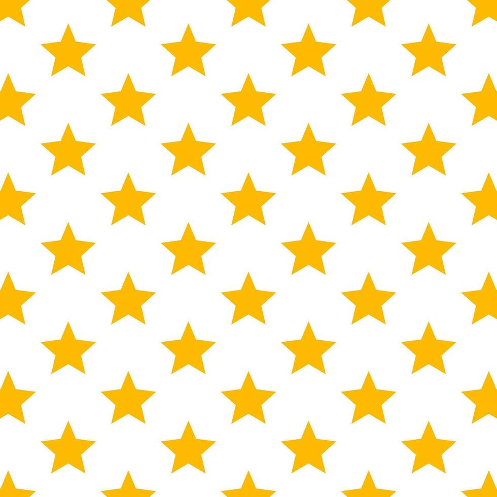 White Yellow Golden Star Pattern Background Vector Illustration