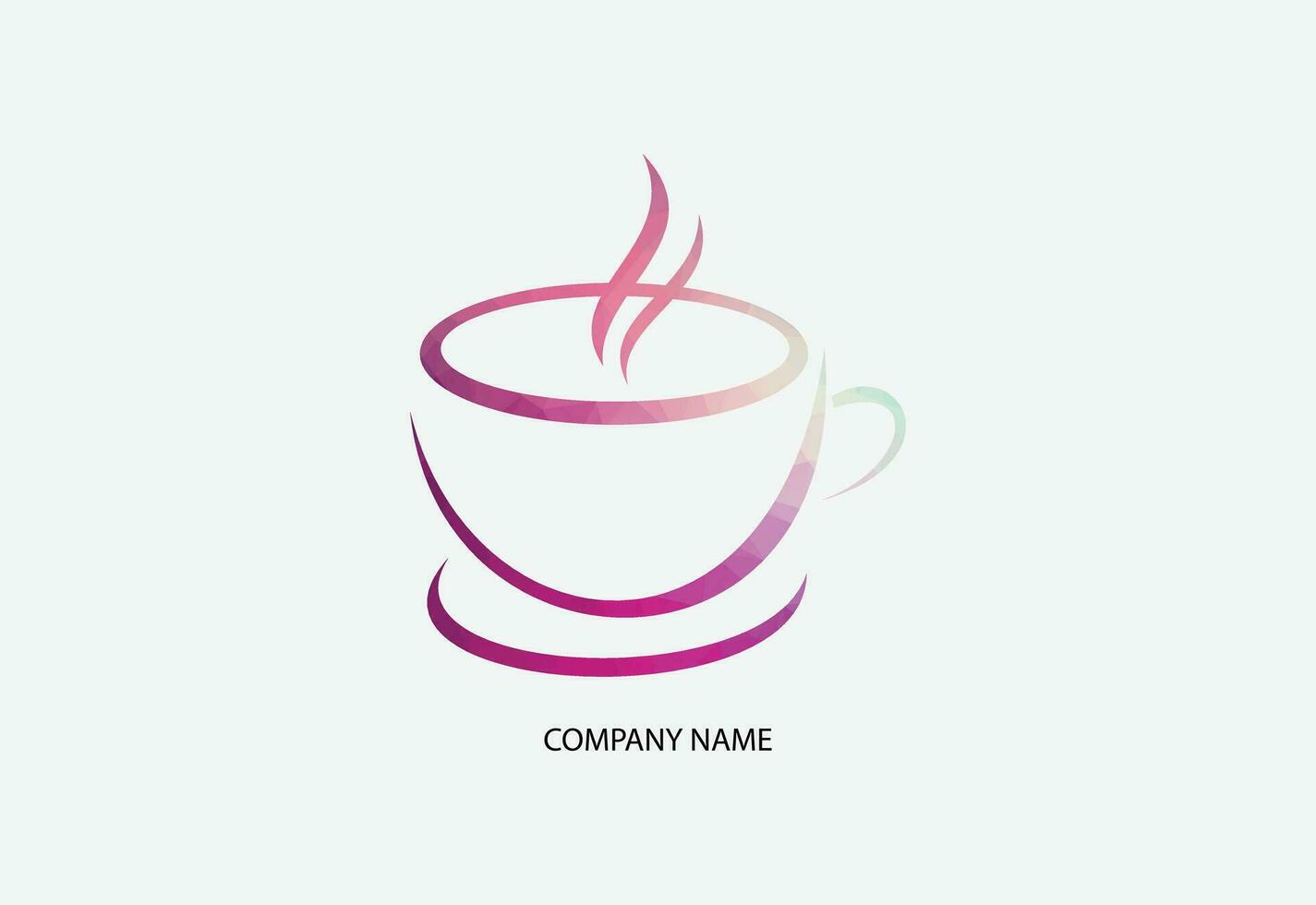 Low poly cup of coffee on a white background. vector illustration