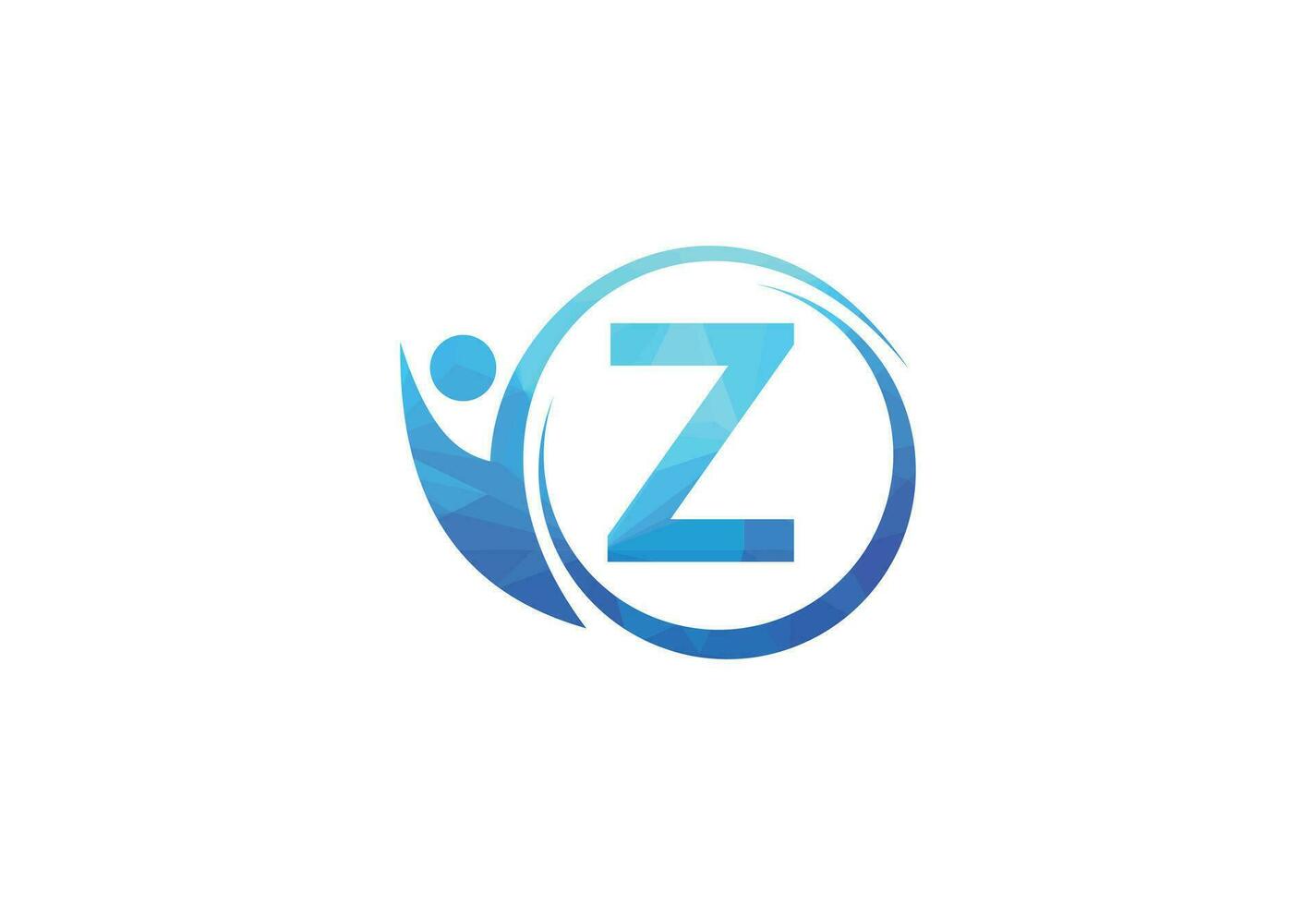 letra z con humano salud cuidado logo diseño vector. salud cuidado símbolo modelo. vector