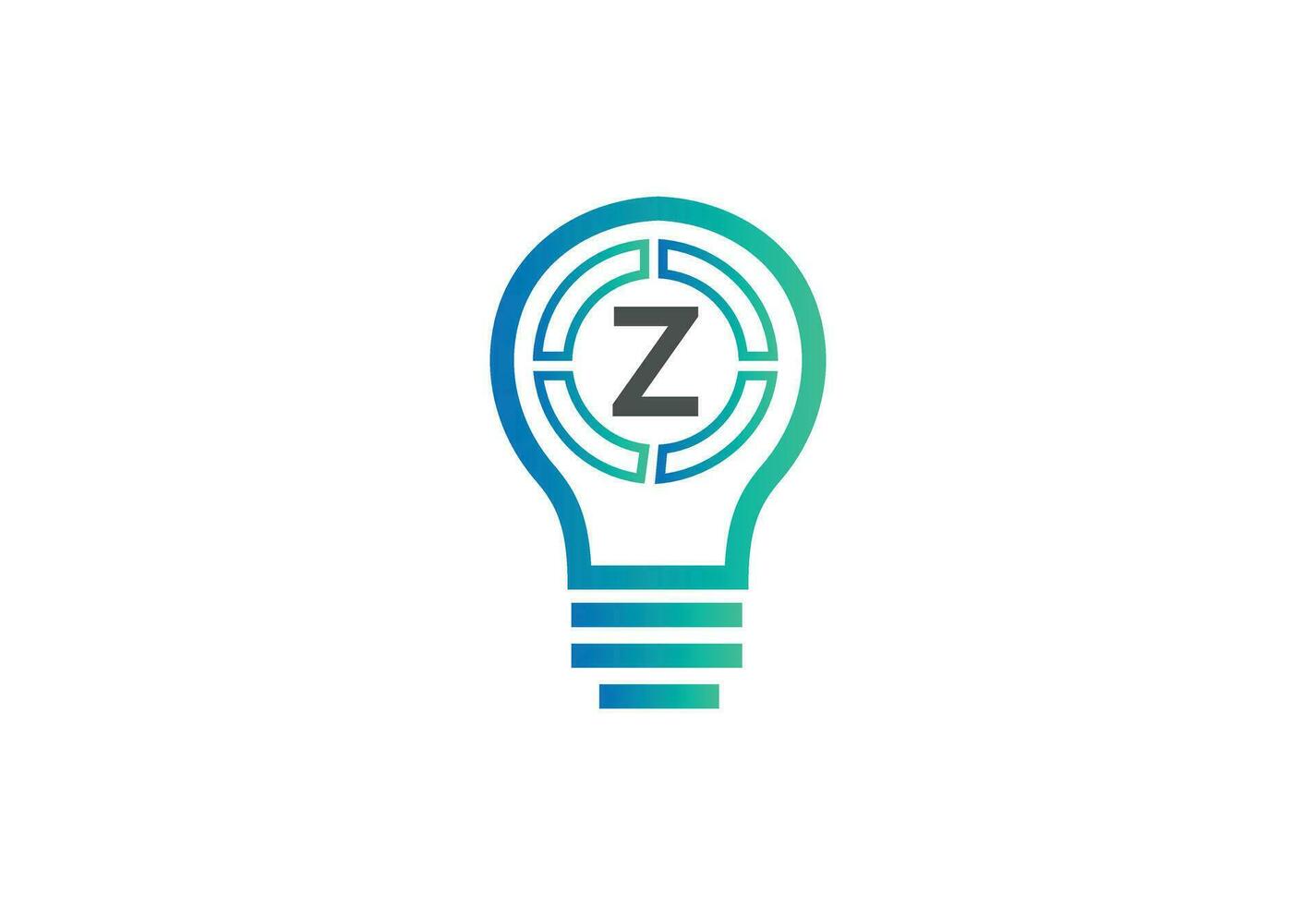 Initial letter Z logo with bulb vector