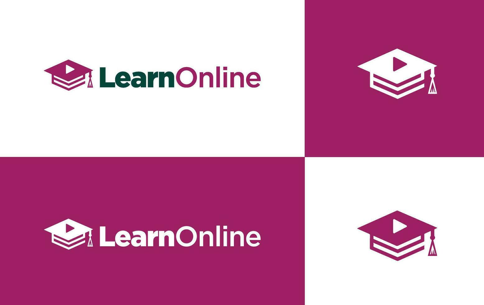 Free  Online Education vector logo design