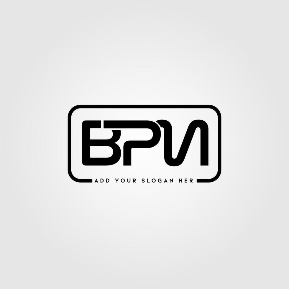 bpm inicial letra logo diseño vector