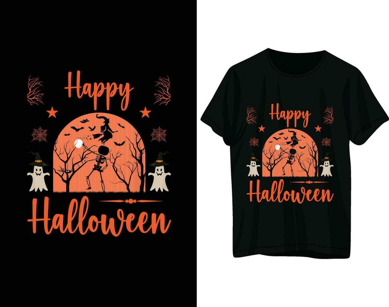 Happy halloween tshirt design vector