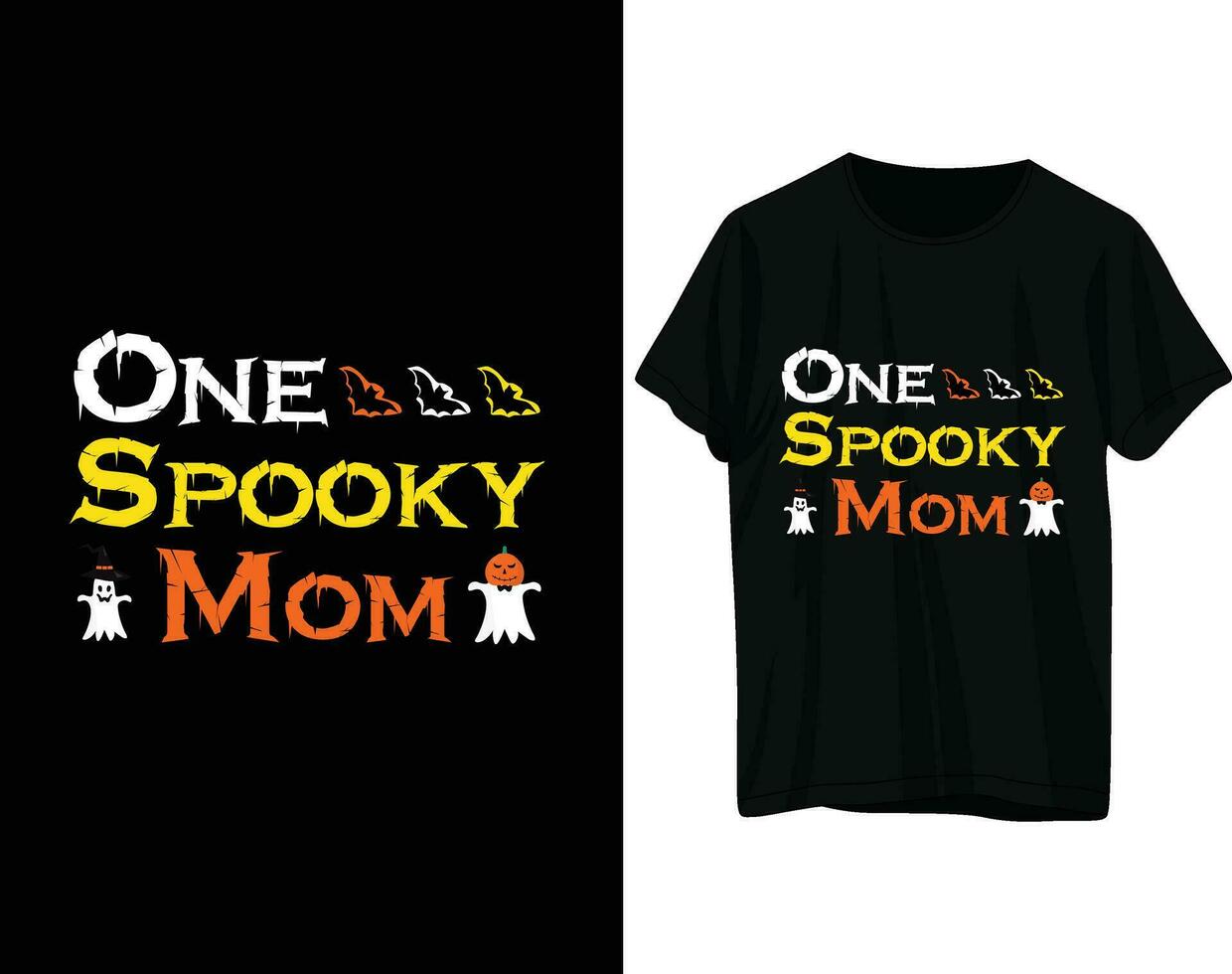 One spooky mom halloween tshirt design vector