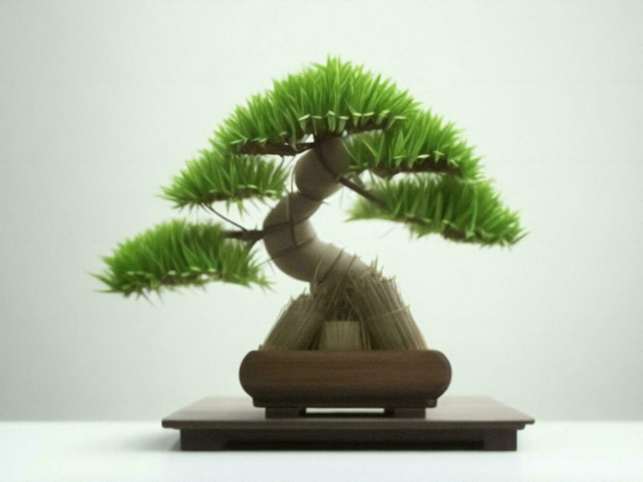 Beautiful expensive bonsai tree on white background ai generated photo