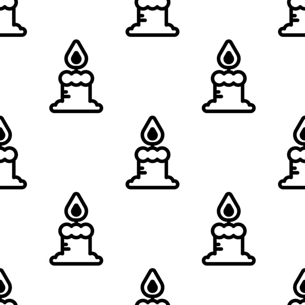 Candle seamless pattern background . vector