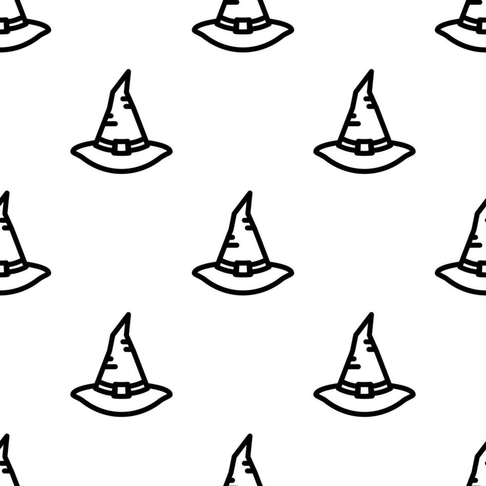 Witch hat seamless pattern background. vector