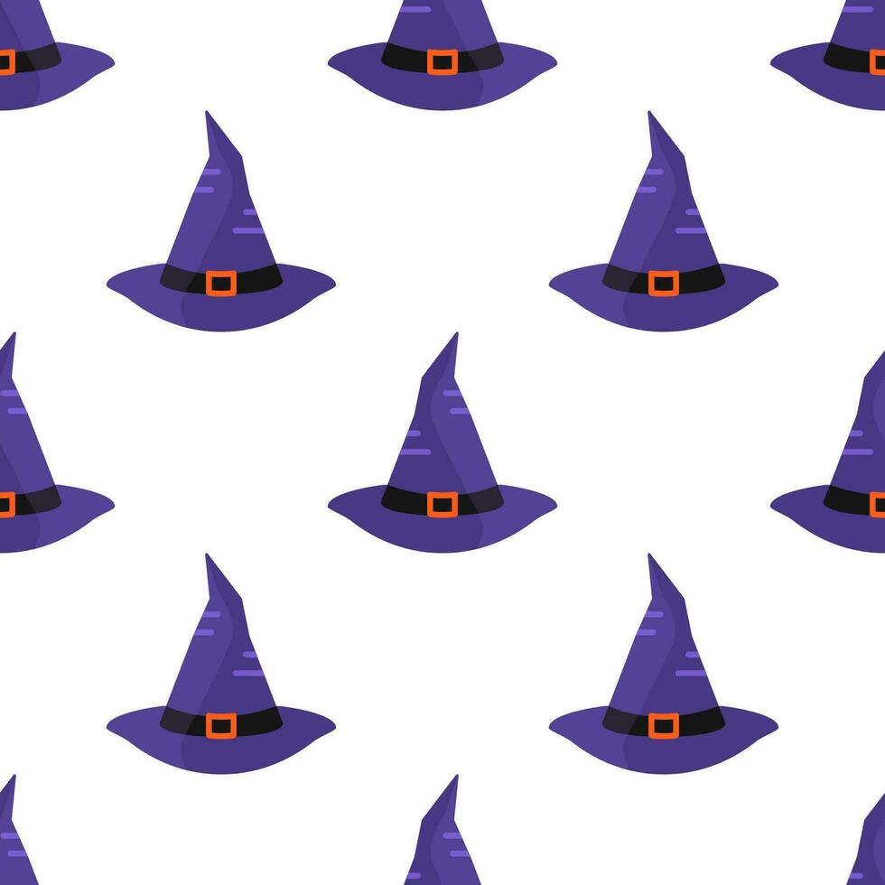 Witch hat seamless pattern background. vector