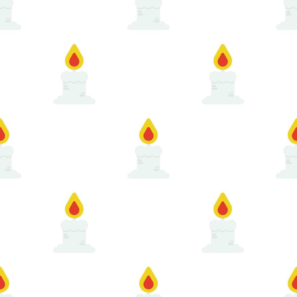 Candle seamless pattern background . vector