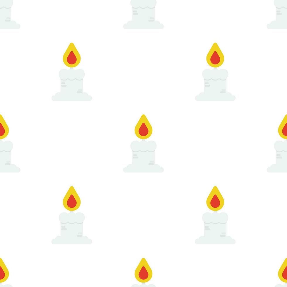 Candle seamless pattern background . vector