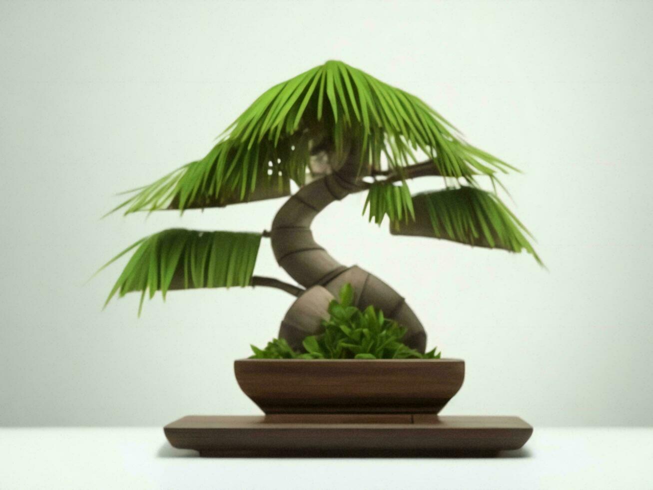 Beautiful expensive bonsai tree on white background ai generated photo