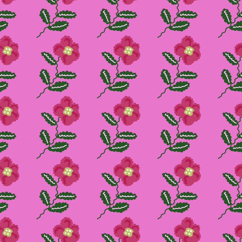 Small flower seamless pattern. Abstract floral ornament. Simple botanical backdrop. vector