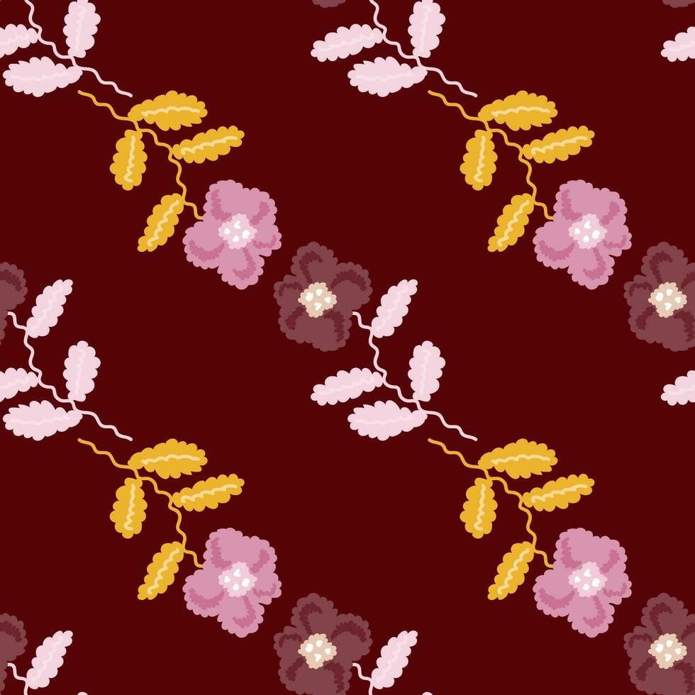 Small flower seamless pattern. Abstract floral ornament. Simple botanical backdrop. vector