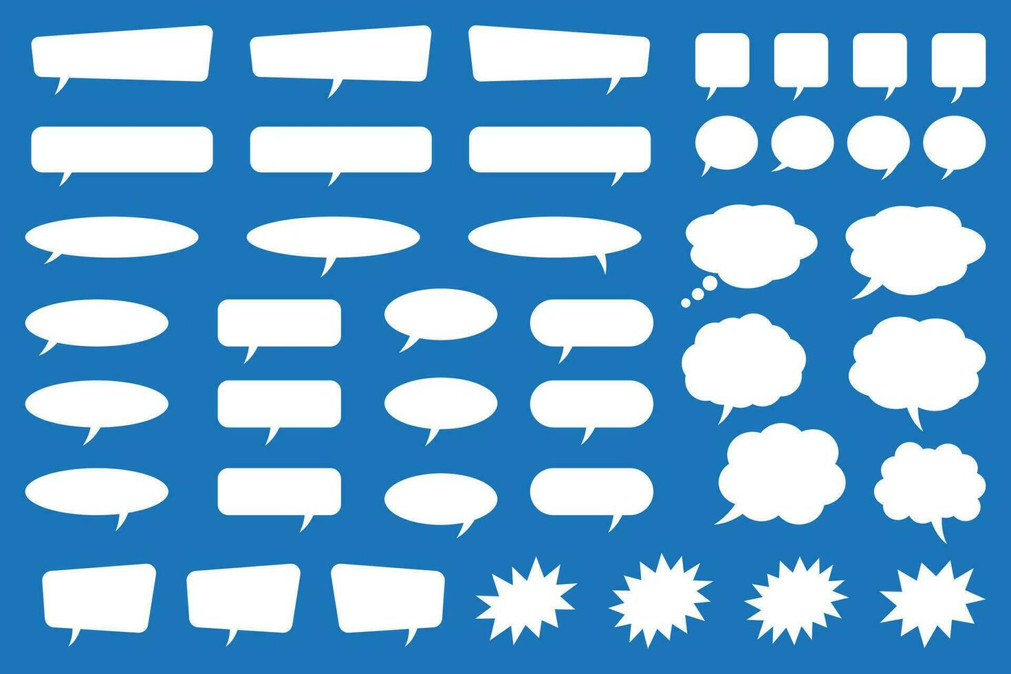 Speech bubbles. Speak bubble text, cartoon chatting box, message box. Cartoon balloon word design. vector