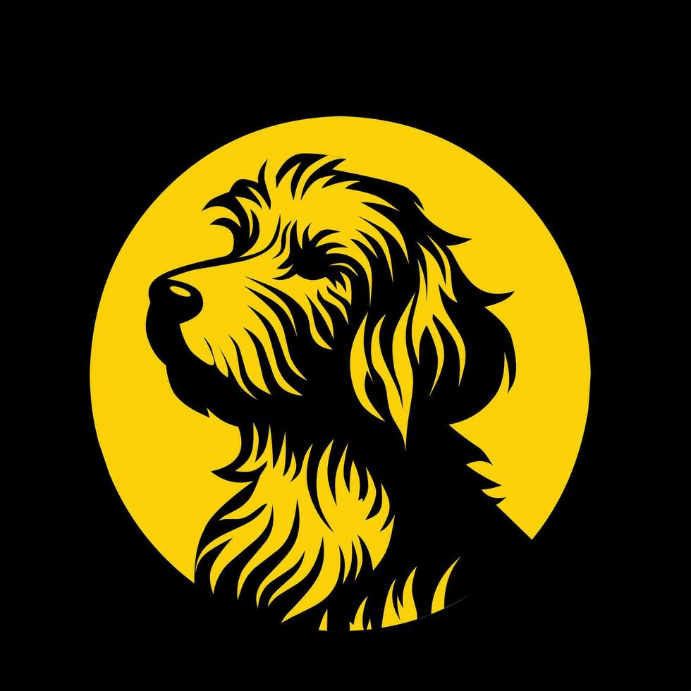 irlandesa perro lobo perro ilustración diseño en negro antecedentes vector